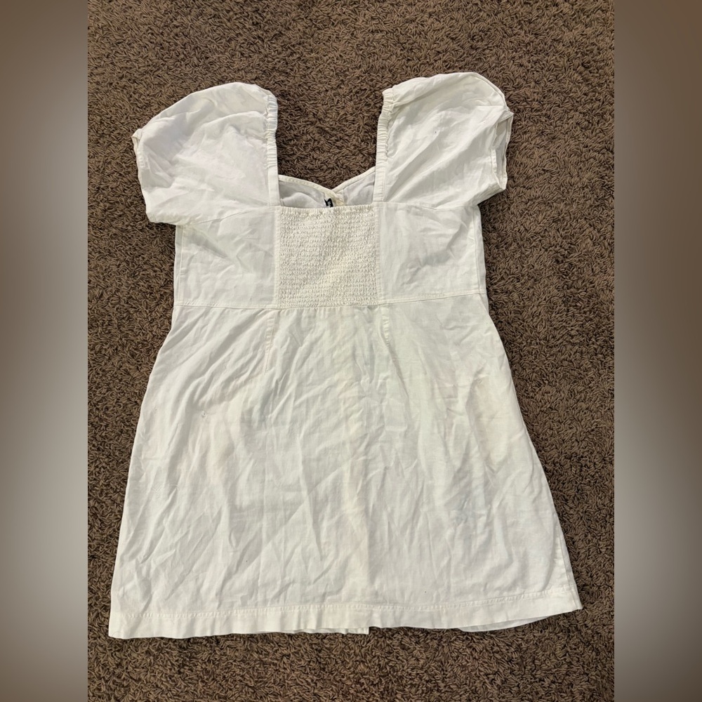 Madwell Linen-Cotton Puff-Sleeve Mini Dress size 16W - Picture 8 of 8